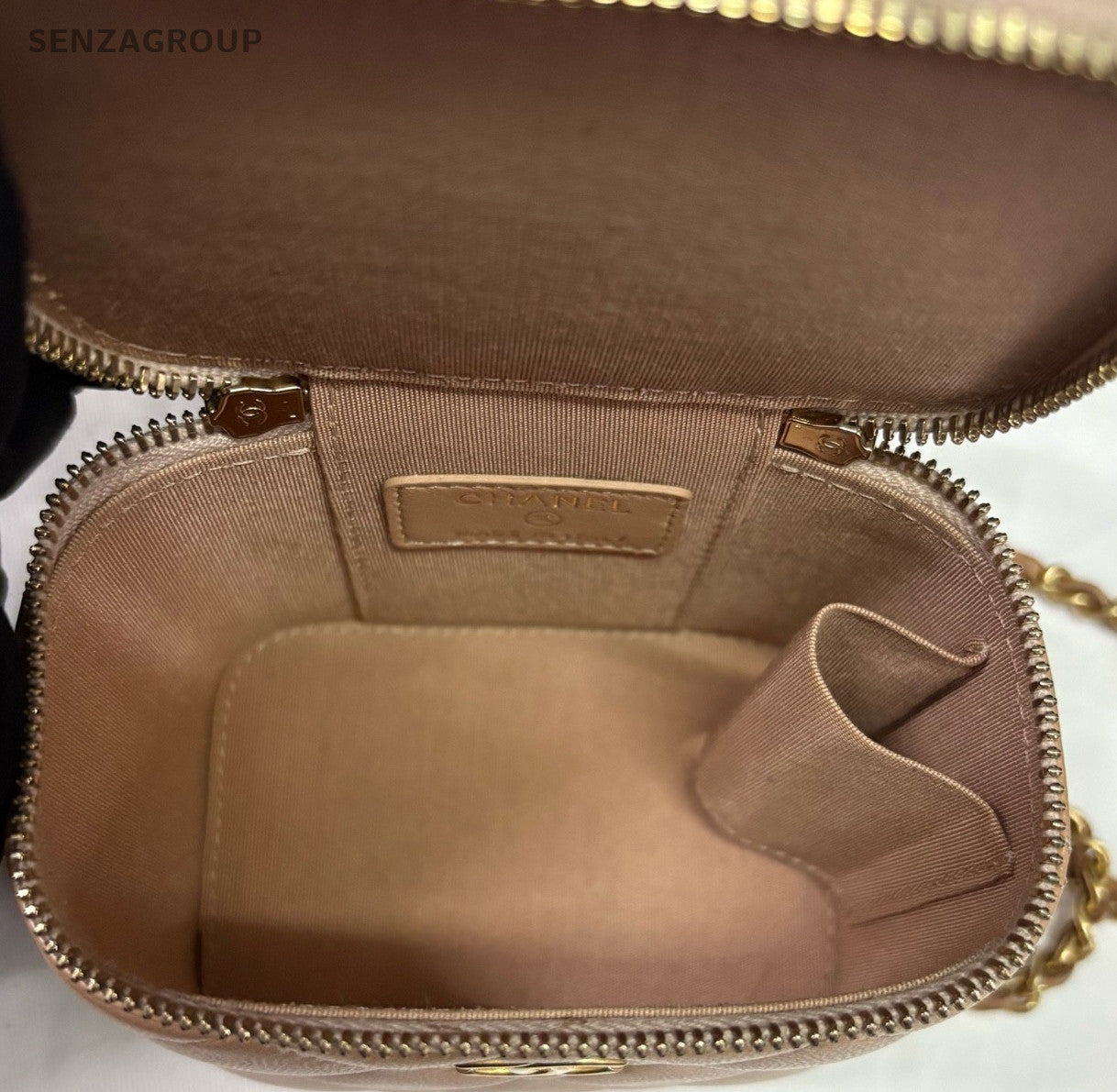 Chanel Diamond PM Lambskin Chain Shoulder Bag Crossbody Gold Women Classic