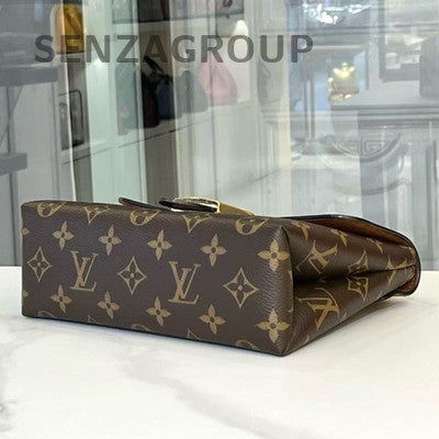 Louis Vuitton Locky Handbag Shoulder Bag Brown Gold Women Classic