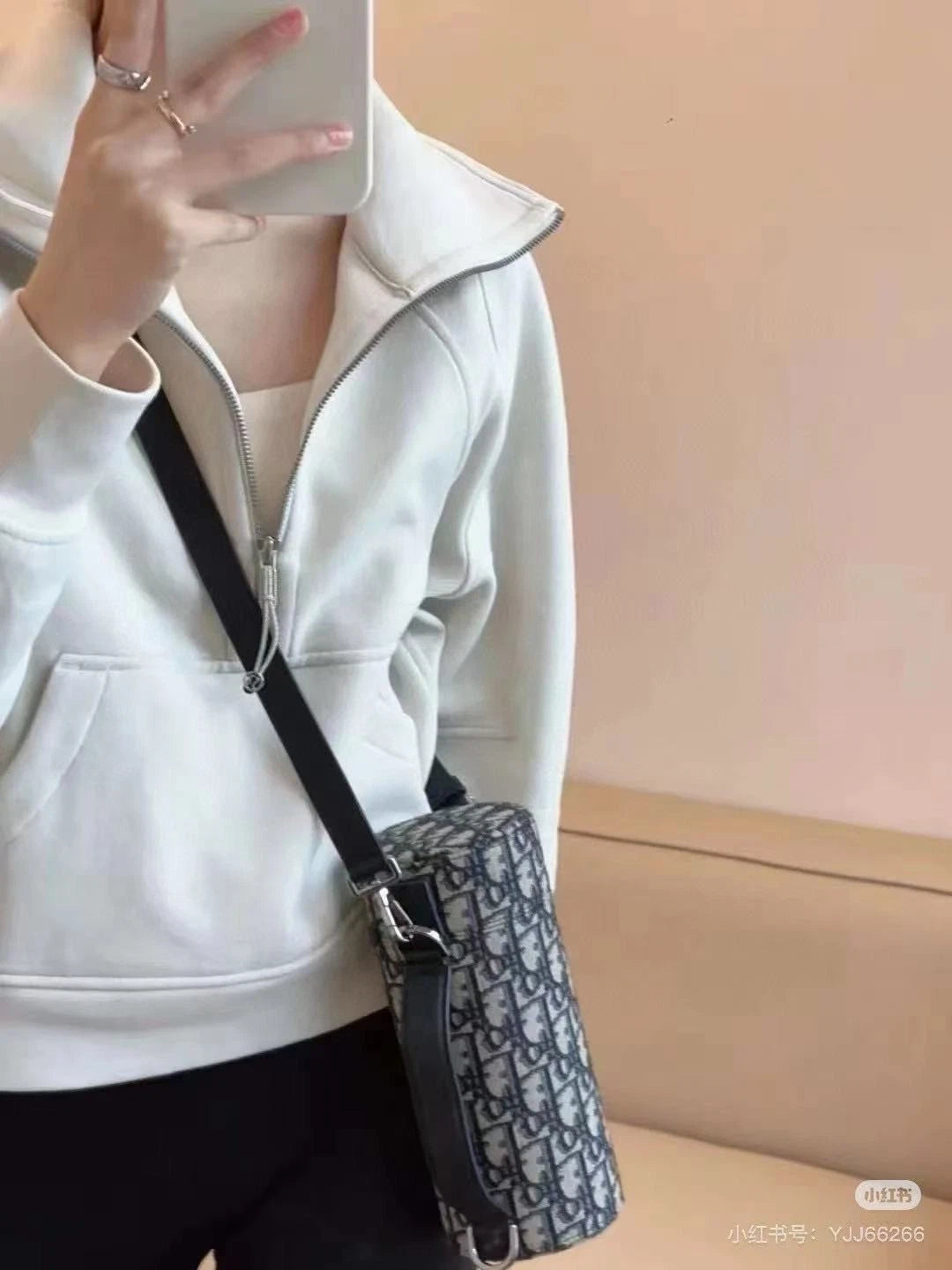 Christian Dior Monogram Cylinder-shaped bag Top Handle 2WAY Crossbody