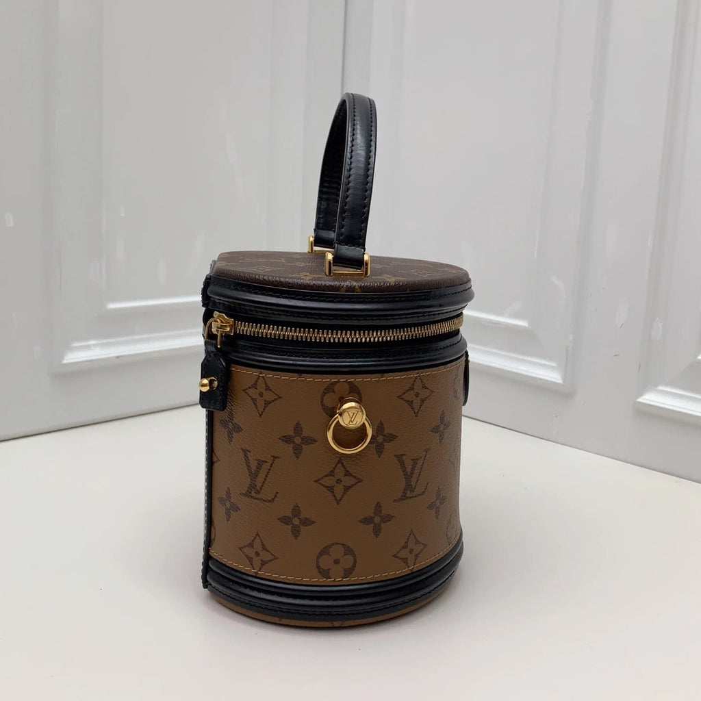 Louis Vuitton Cannes Monogram Top Handle Crossbody Bag Brown Women Classic