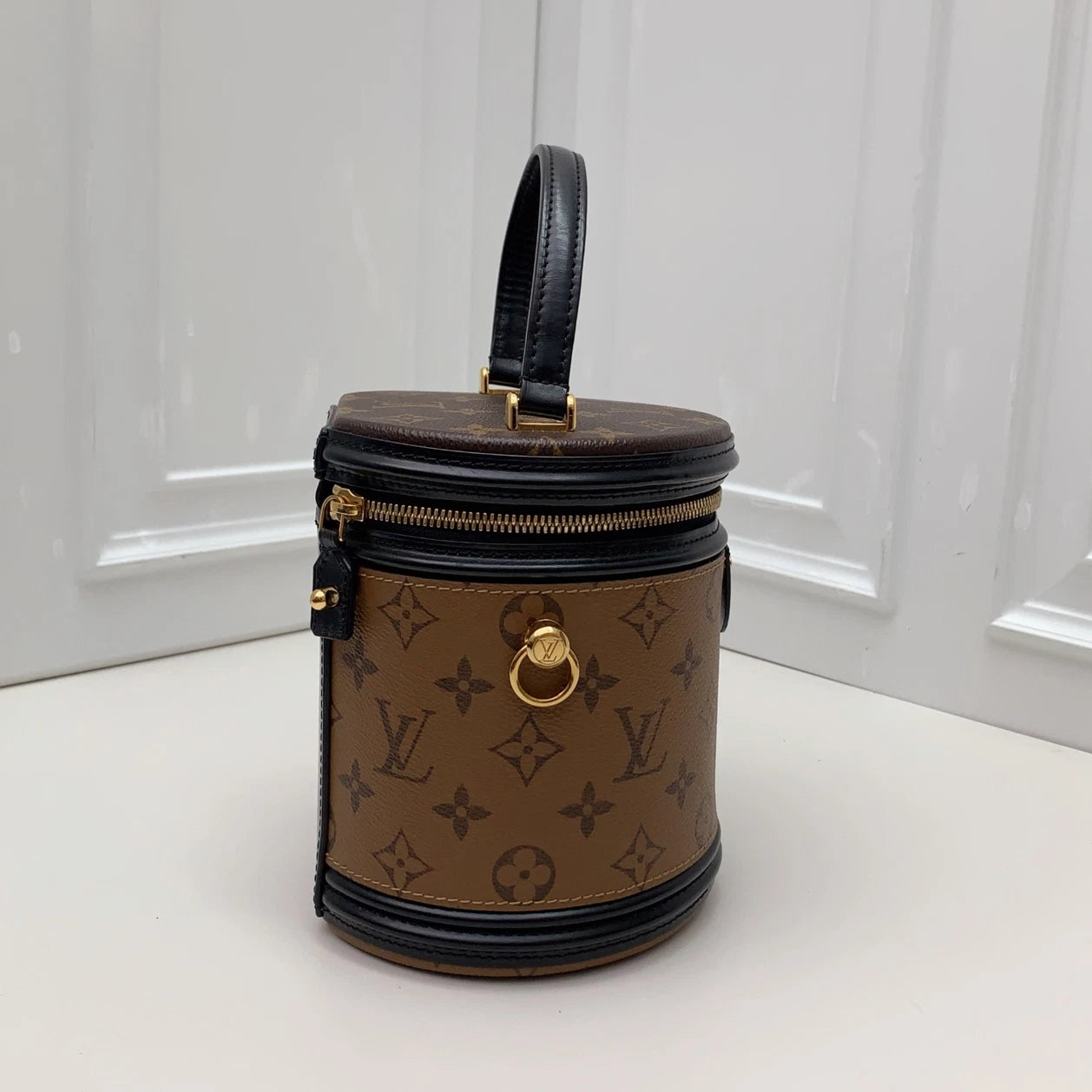 Louis Vuitton Cannes Monogram Top Handle Crossbody Bag Brown Women Classic