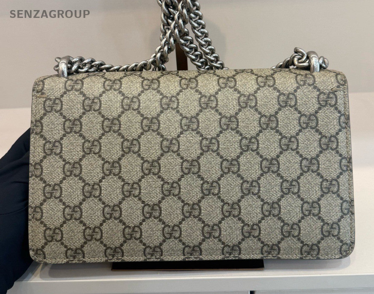 Gucci Dionysus Chain Shoulder Bag Crossbody Brown Silver Women Classic Fashion