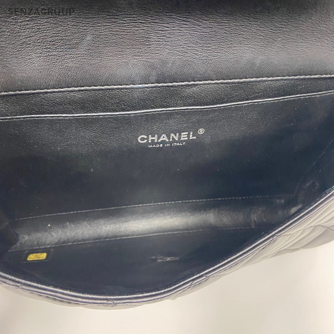 CHANEL Timeless Diamond pattern Vintage Chain Shoulder bag Black Silver Women