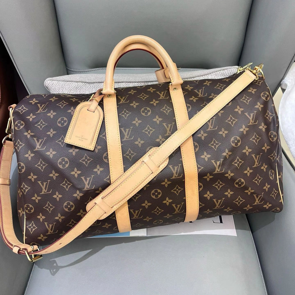 Louis Vuitton Keepall50 Monogram Top Handle Shoulder Bag Unisex Adults Classic