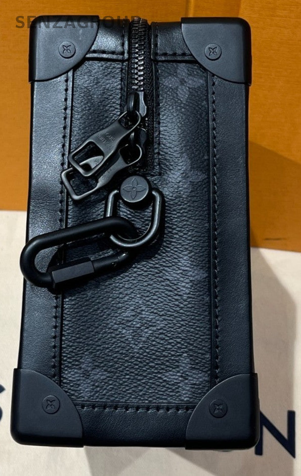 Louis Vuitton soft Trunk Monogram Shoulder Crossbody Bag Women Black Brand New