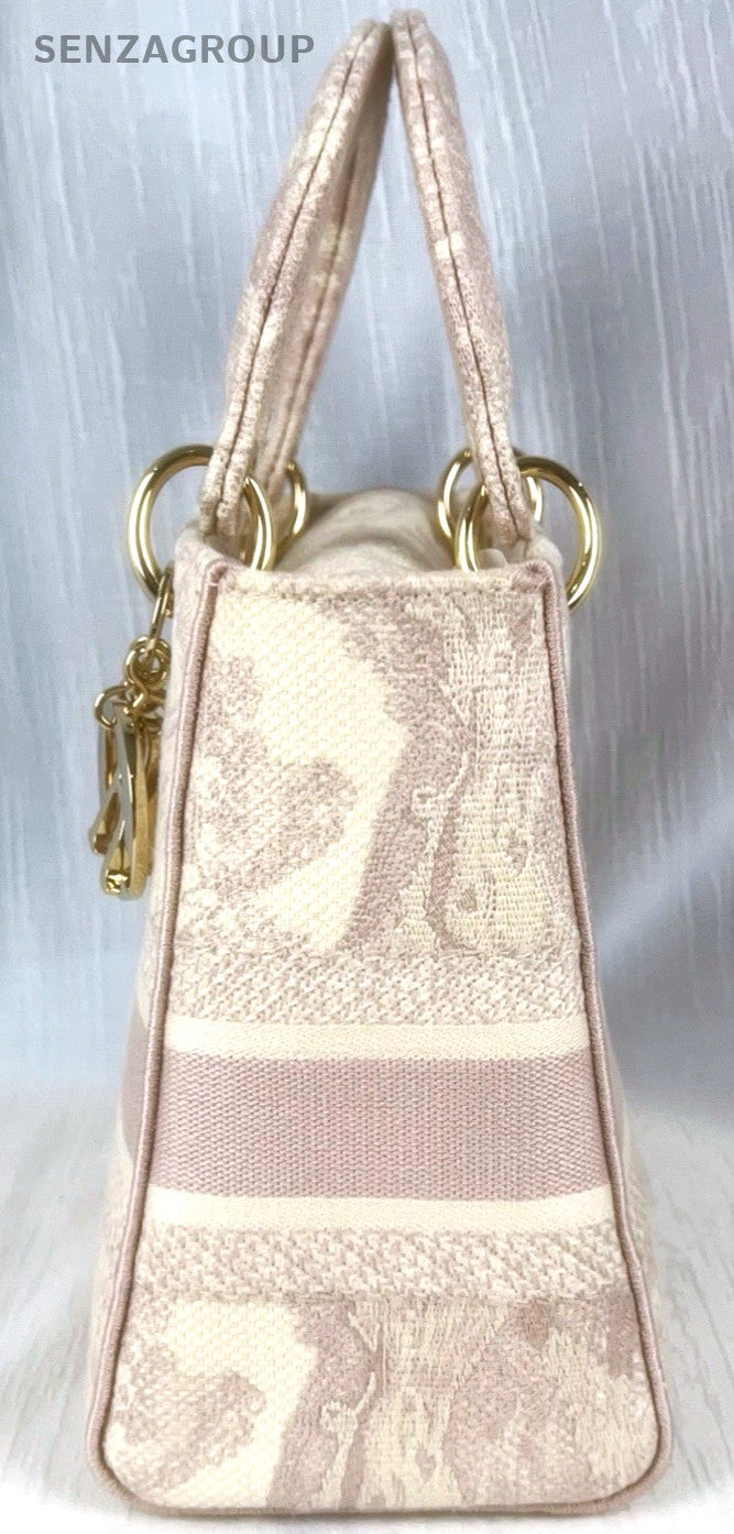 Christian Dior Lady D-Lite Zoo pattern Top Handle 2way Shoulder bag Women Pink
