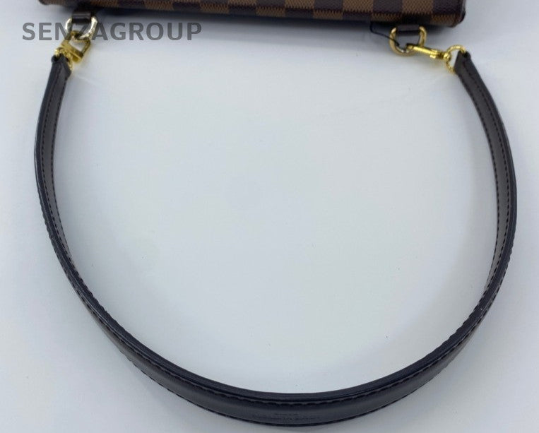 Louis Vuitton Croisette Damier Shoulder Bag Brown Gold Women Classic Fashion