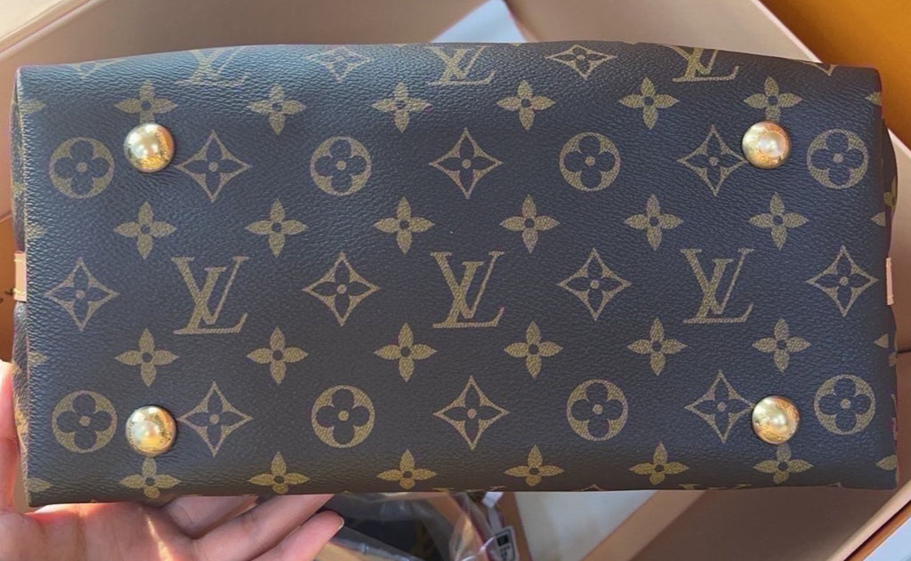 Louis Vuitton Carryall PM Monogram Shoulder Bag Brown Gold Used Women Classic