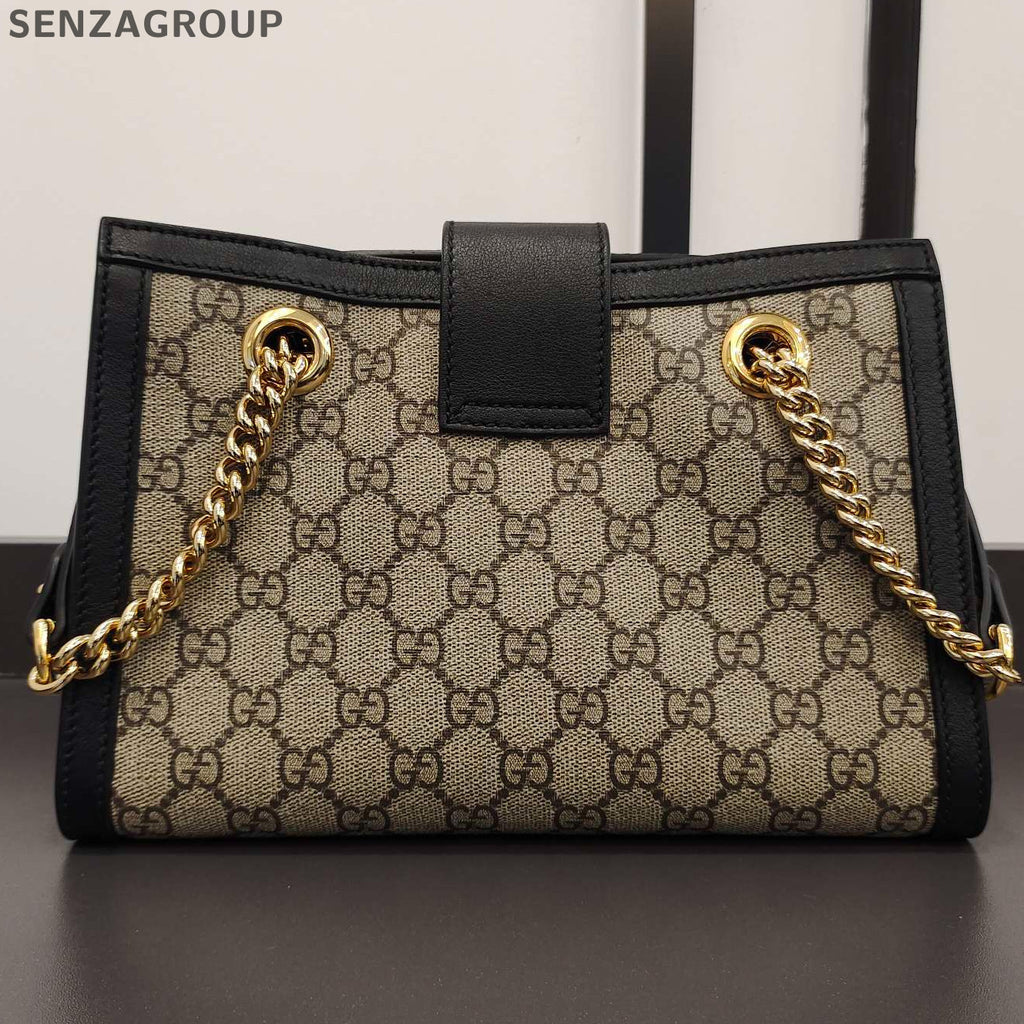 Gucci Padlock GG Canvas Chain Crossbody Shoulder Bag Women Classic