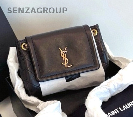 YSL Saint Laurent mini Nolita Diamond pattern Chain Strap Crossbody Brand NEW