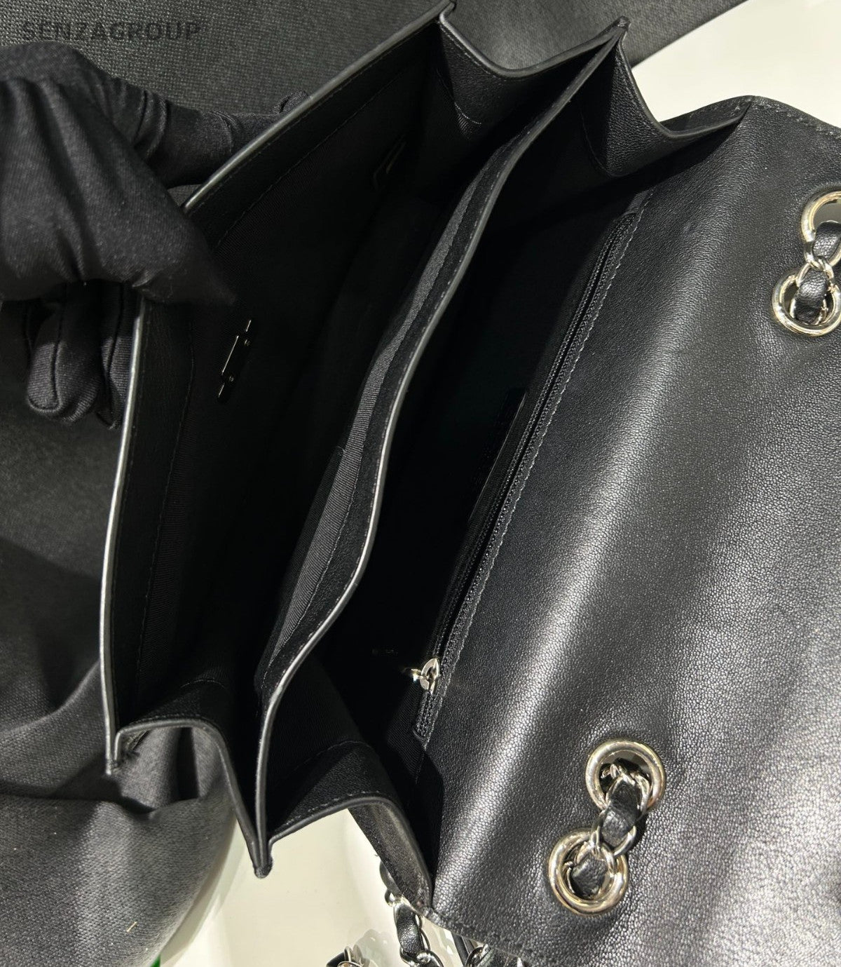 Chanel Diamond Pattern Cuba Series Chain Shoulder Bag Black Silver Women Classic