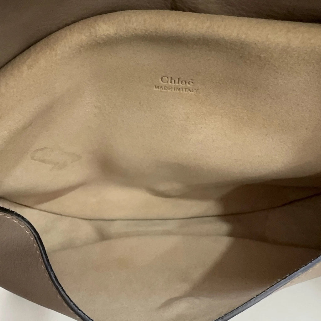 Chloe Leather Women Elephant Grey Shoulder Crossbody Bag