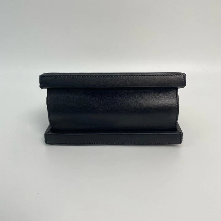 Authentic Loewe Black Calfskin Postal Bag Excellent
