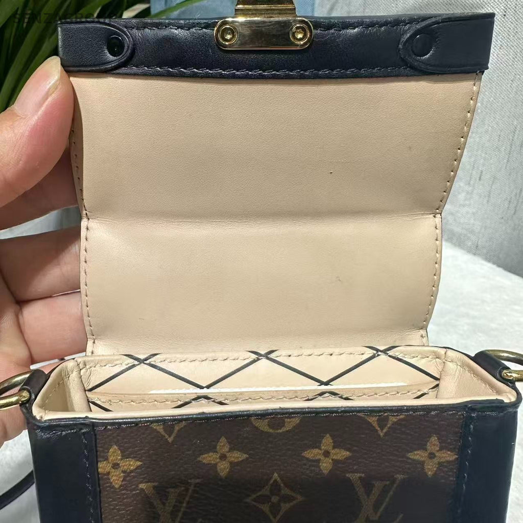 Louis Vuitton Monogram Trunk Black gold Shoulder bag Brown Women Classic