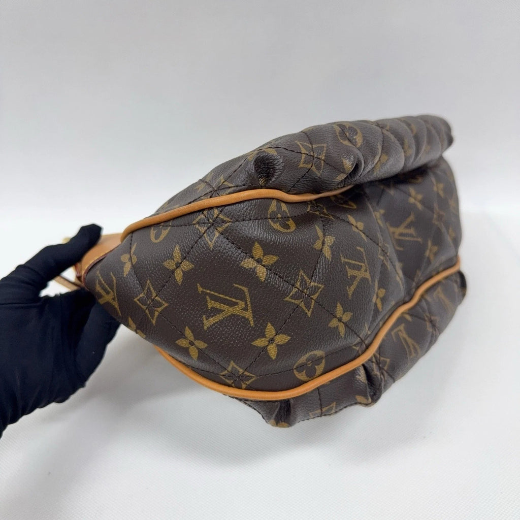 Louis Vuitton Tulum Monogram Shoulder Bag Brown Gold Used Women Classic