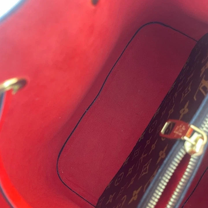 Louis Vuitton Monogram Red Medium Bucket Bag For Women