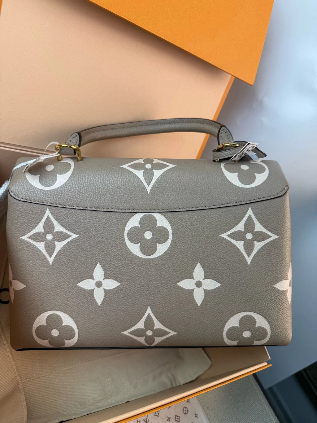 Louis Vuitton Gray Madeleine Medium Top Handle Shoulder Bag Women