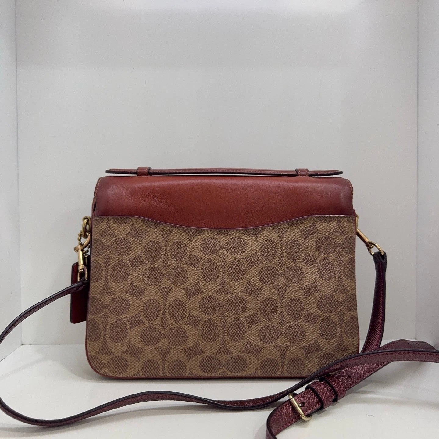 Coach Canvas Women's Colorblock Monogram Messenger Shoulder Crossbody Handbag