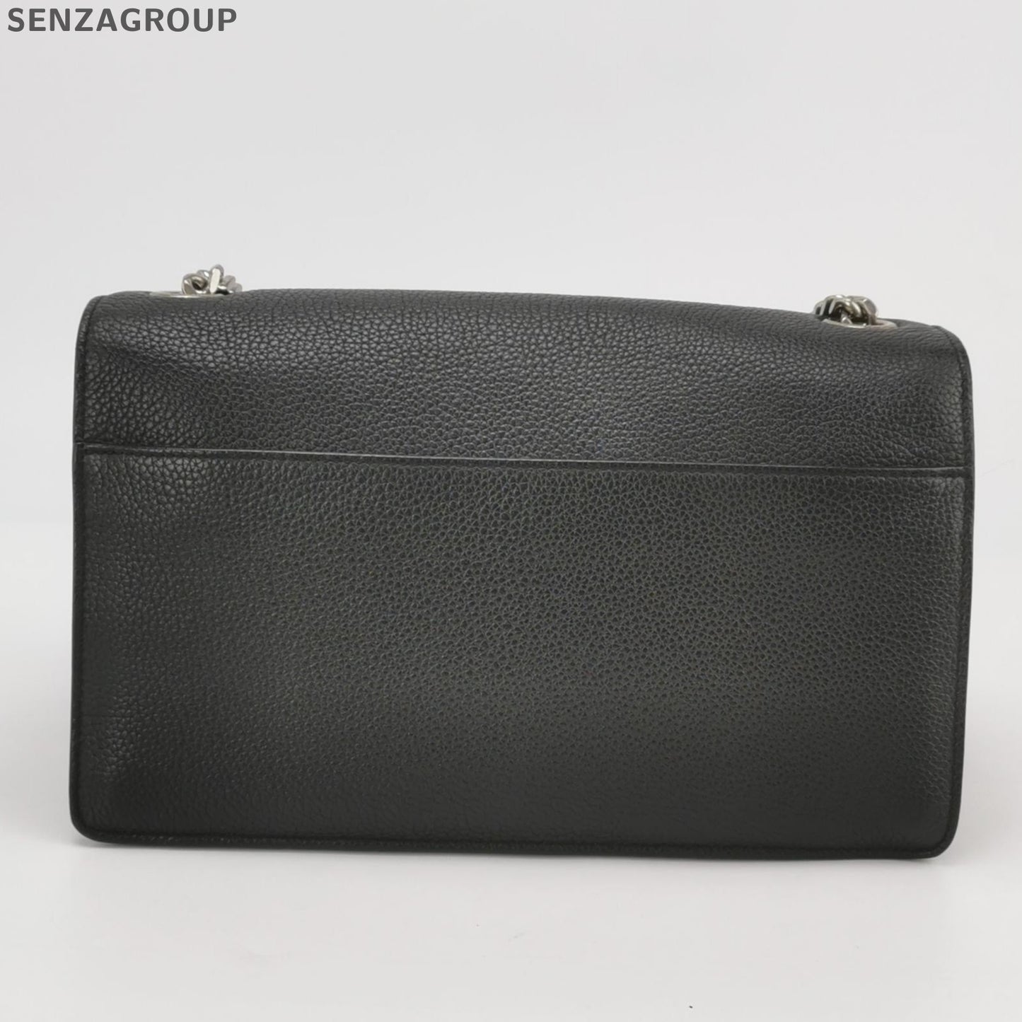 YSL Sunset Envelope Chain Shoulder Crossbody Bag Black Silver Women Classic