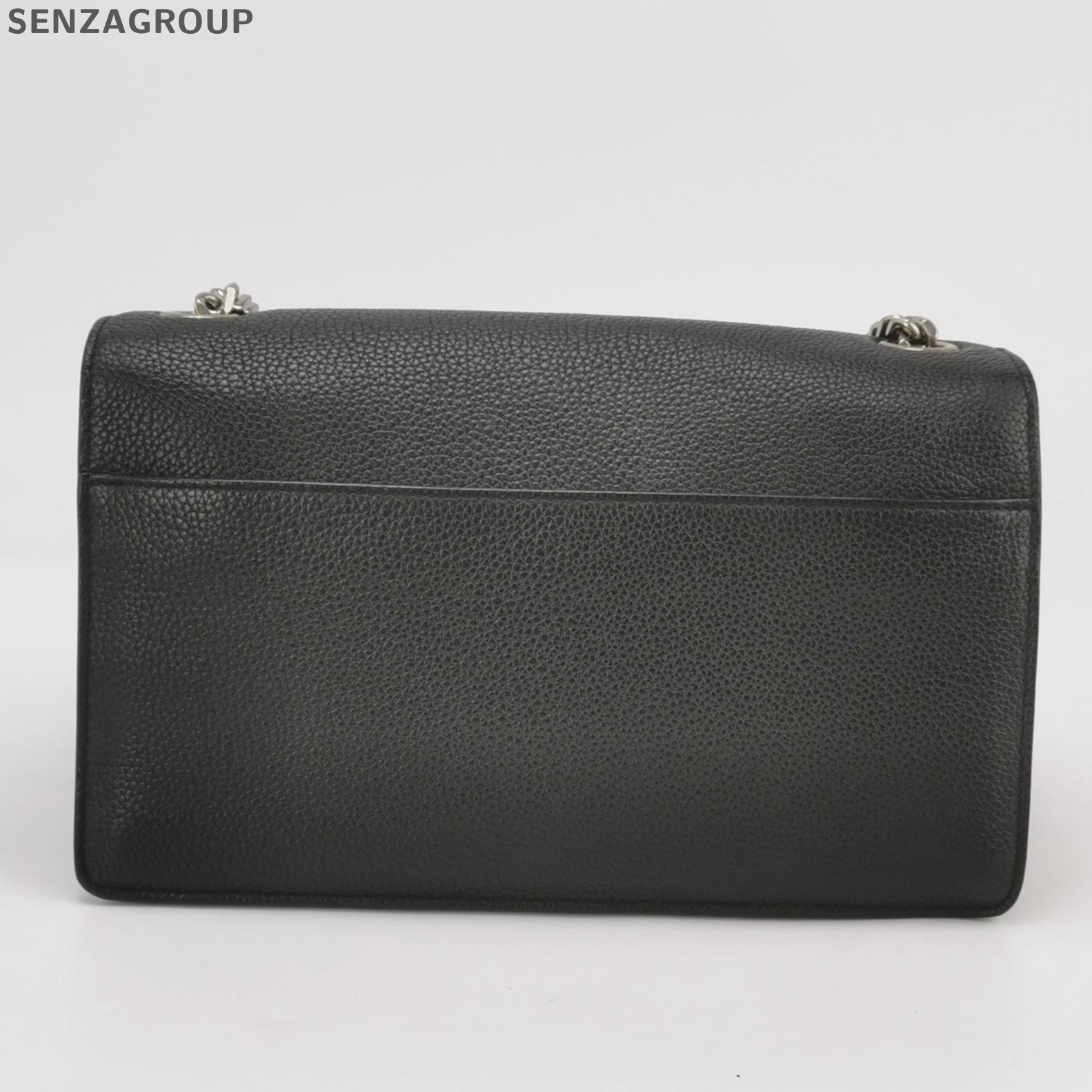 YSL Sunset Envelope Chain Shoulder Crossbody Bag Black Silver Women Classic
