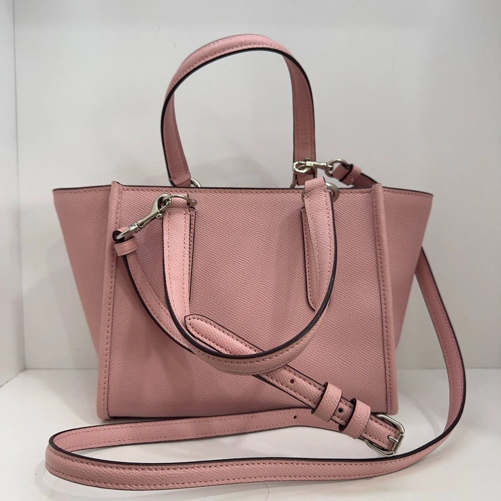 Coach Pink Grain Calfskin Shoulder Handbag Crossbody Bag For Women