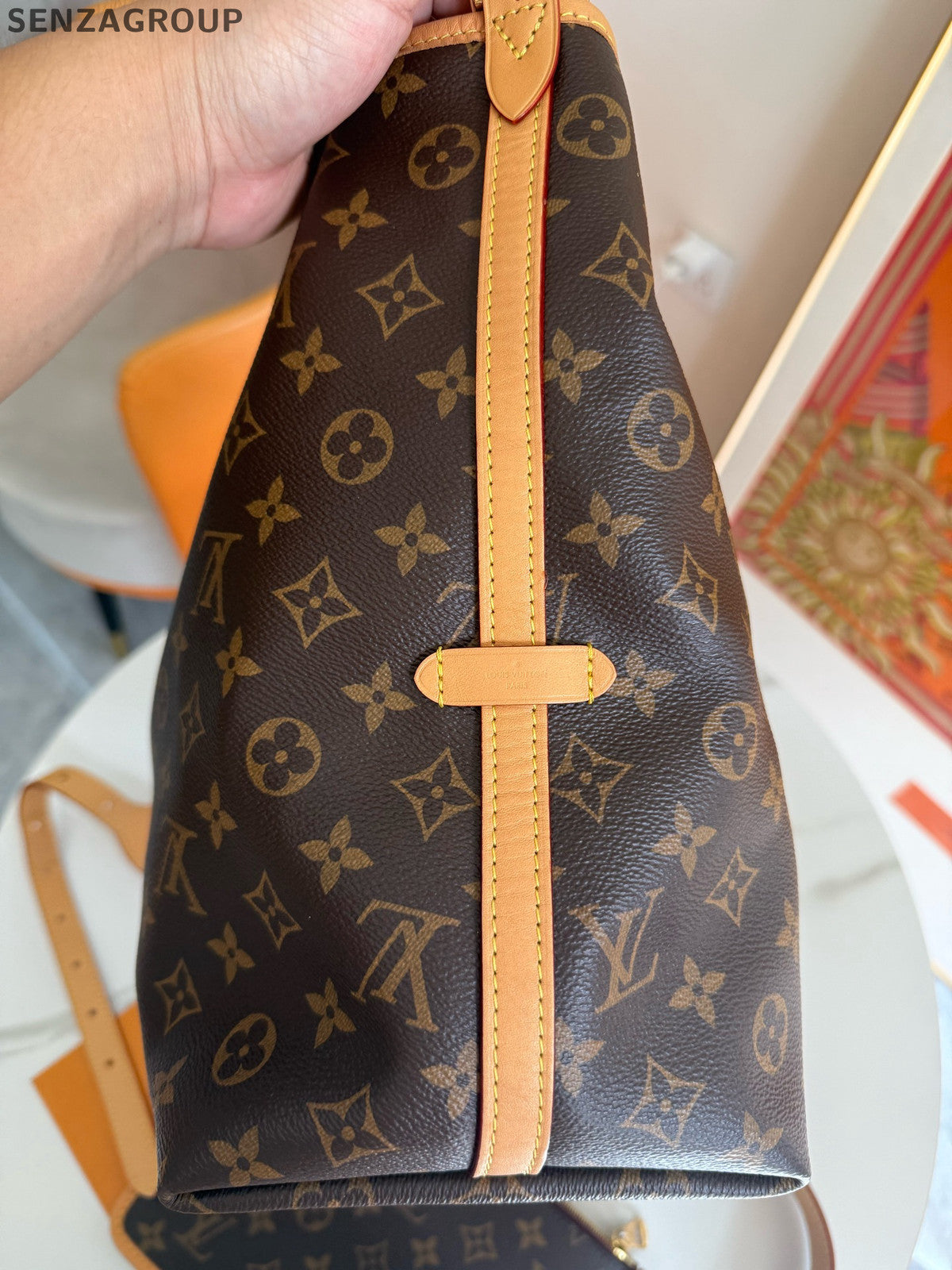 Louis Vuitton Carryall MM Monogram Shoulder Bag - Brown Classic Women's