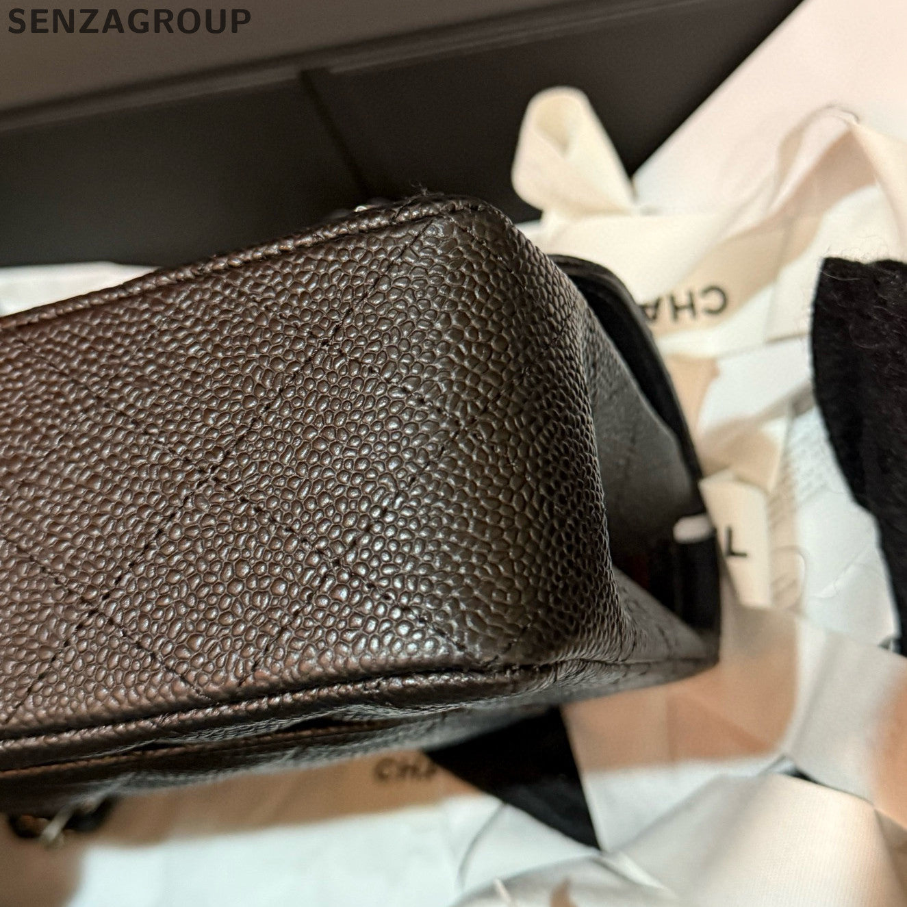 Chanel Black Silver CF Small Quilted Chain Shoulder Bag