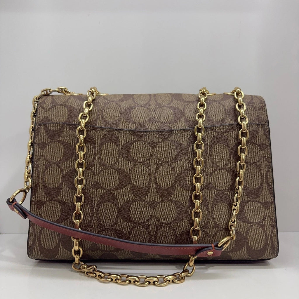 Coach Canvas Monogram Lane 26 Shoulder Crossbody Bag For Women