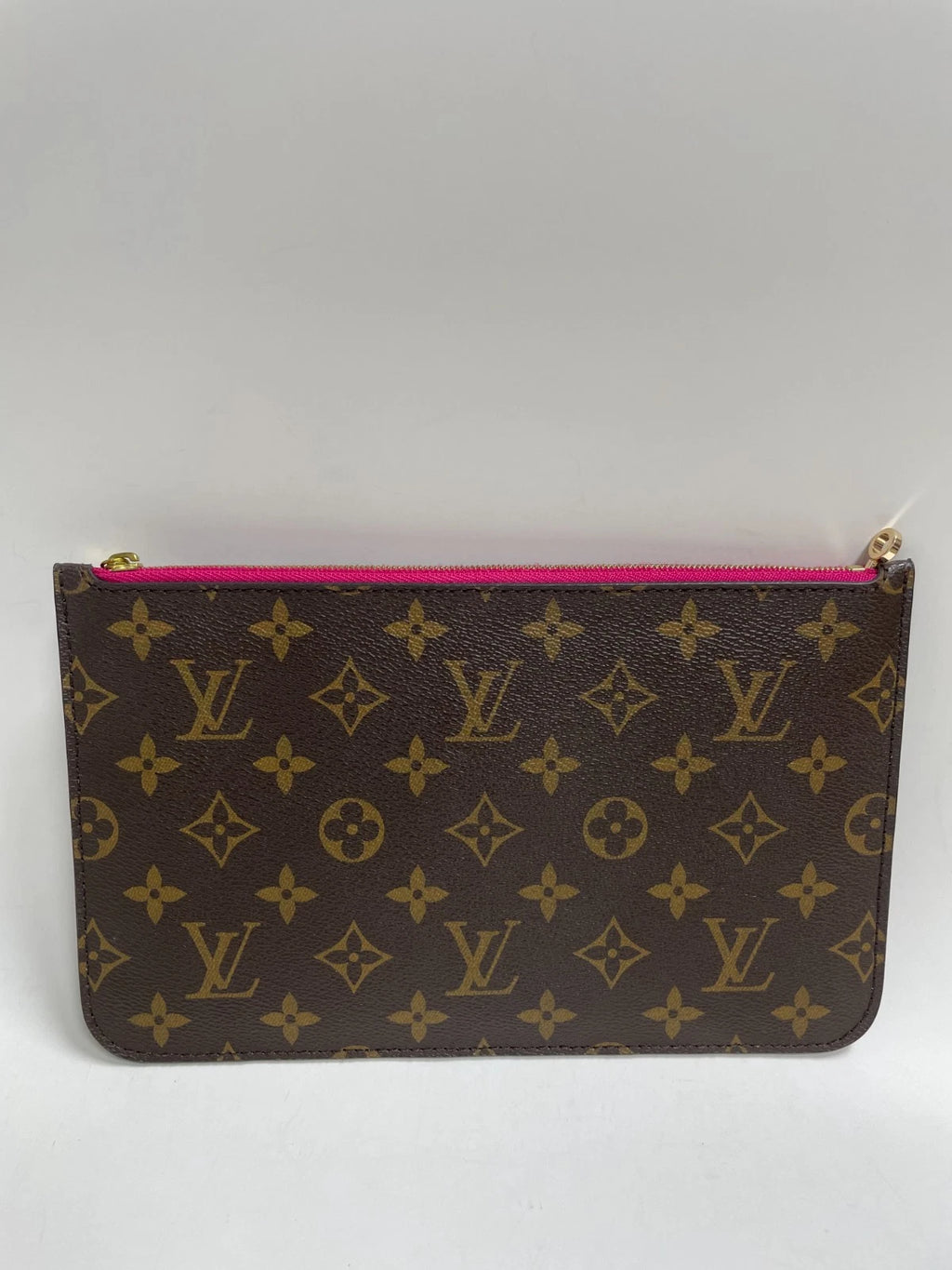 SJ0001 Louis Vuitton Rose Red Neverfull Detachable Pouch