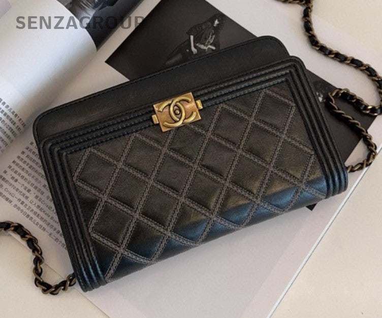 CHANEL Leboy woc Black gold Shoulder bag Crossbody