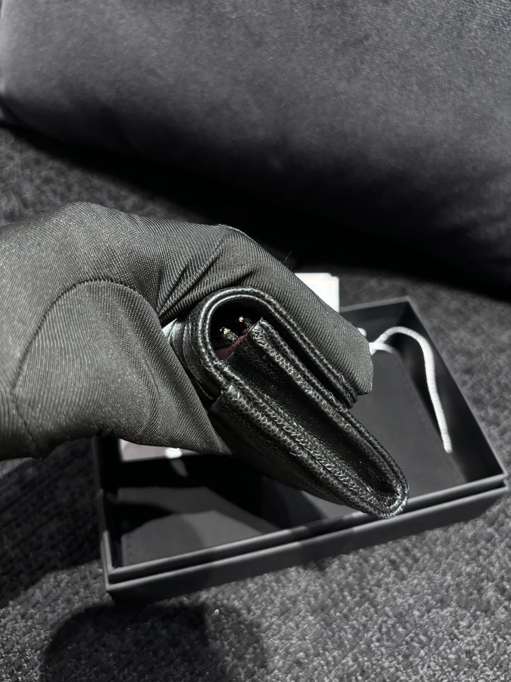 Chanel CF Black Card Holder Wallet For Women