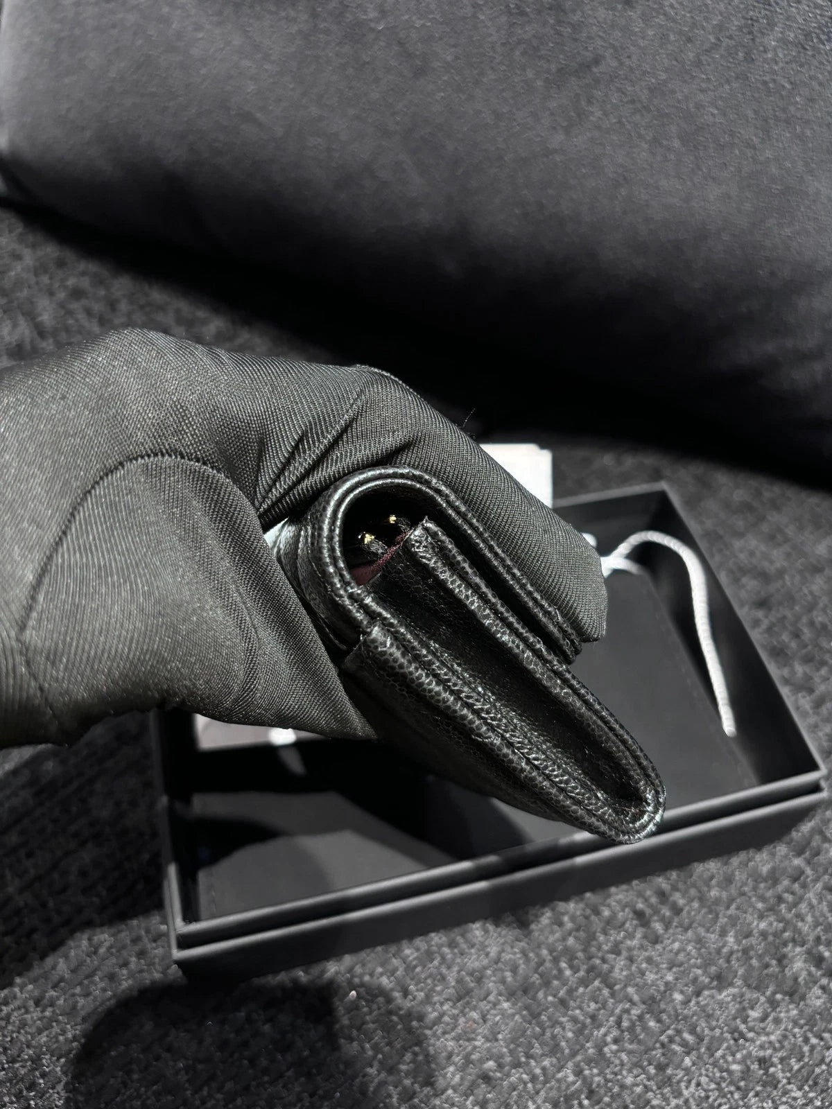 Chanel CF Black Card Holder Wallet For Women