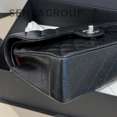 Chanel Black Silver Small CF Chain Quilted Shoulder Crossbody Bag