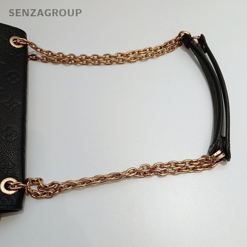 Louis Vuitton Vavin PM Monogram Chain Shoulder Bag Black Gold Women Classic