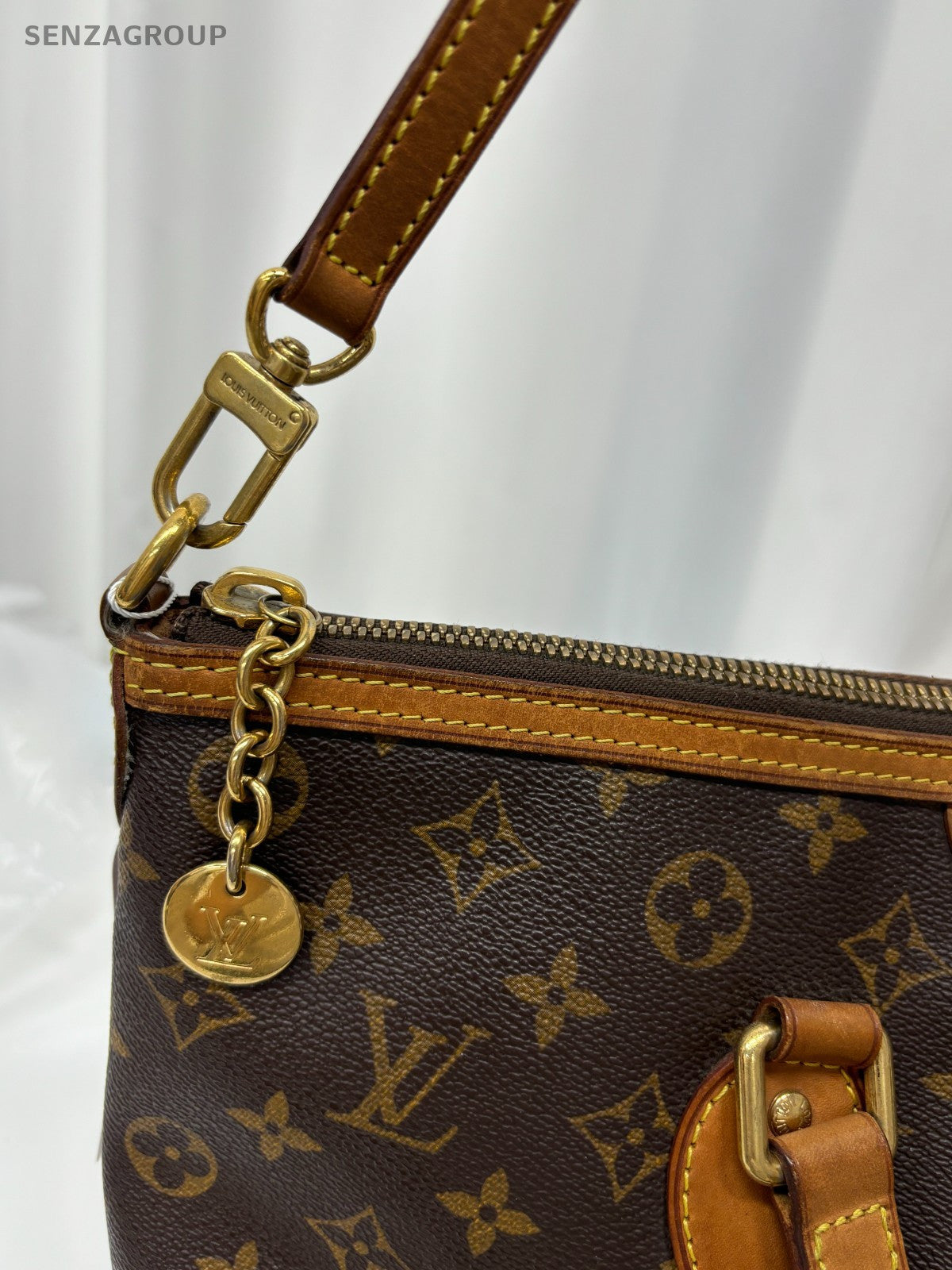 Louis Vuitton Monogram Palermo MM 2way Shoulder bag tote Brown