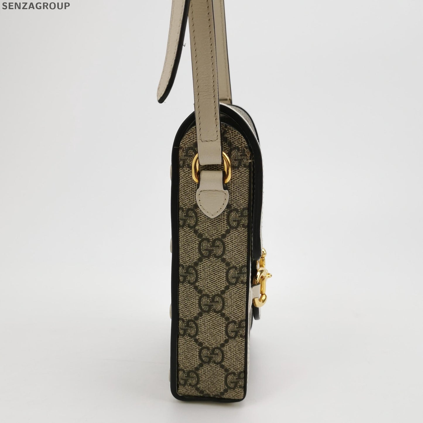 Gucci 1955 GG Supreme Shoulder Bag Brown White Classic Women