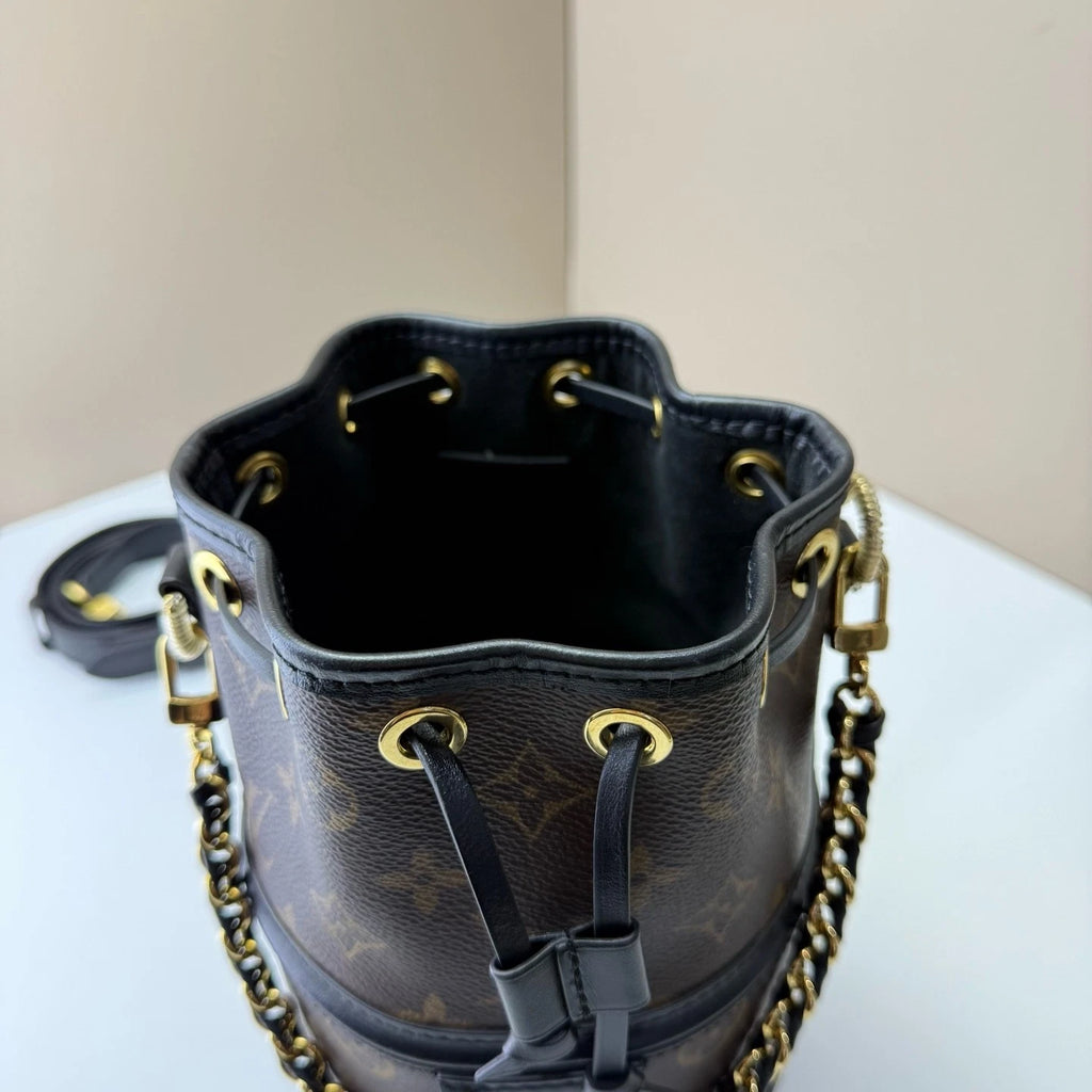 Louis Vuitton Canvas Canoe Bucket Bag Dual Strap Chip Version For Women