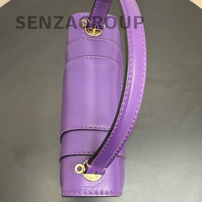 Bvlgari Serpenti Shoulder Bag Purple Silver Chain Classic Women's