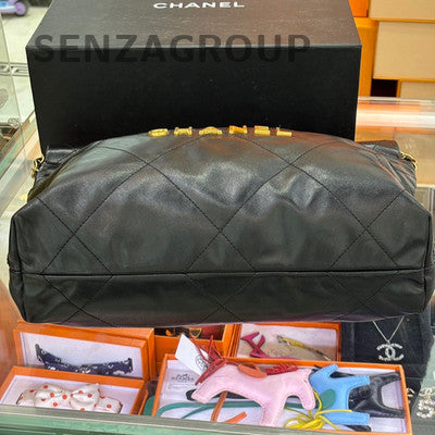Chanel 22 Bag Small Black Gold Quilted Chain Shoulder Bag Classic