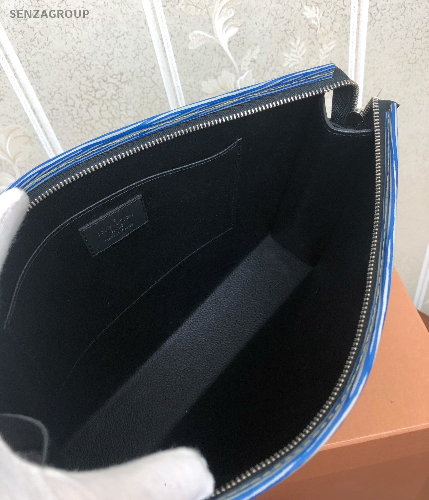 Louis Vuitton Water ripples Handbag Clutch Blue