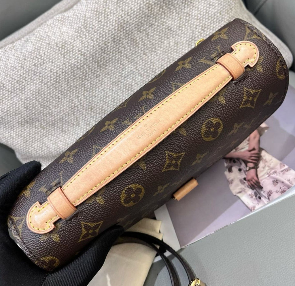 Louis Vuitton Pochette Metis Monogram Shoulder Bag Crossbody Brown Gold Women