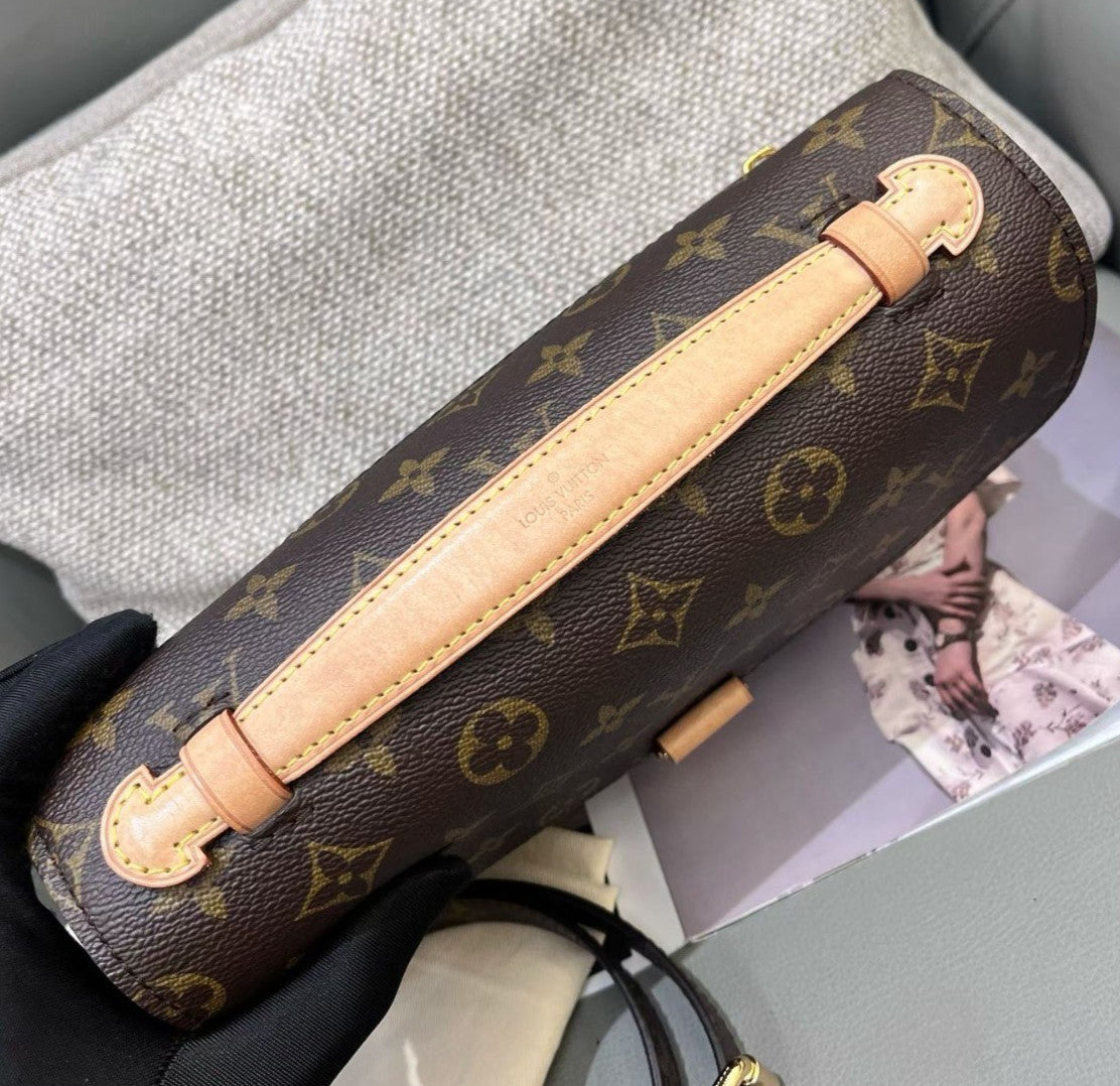 Louis Vuitton Pochette Metis Monogram Shoulder Bag Crossbody Brown Gold Women