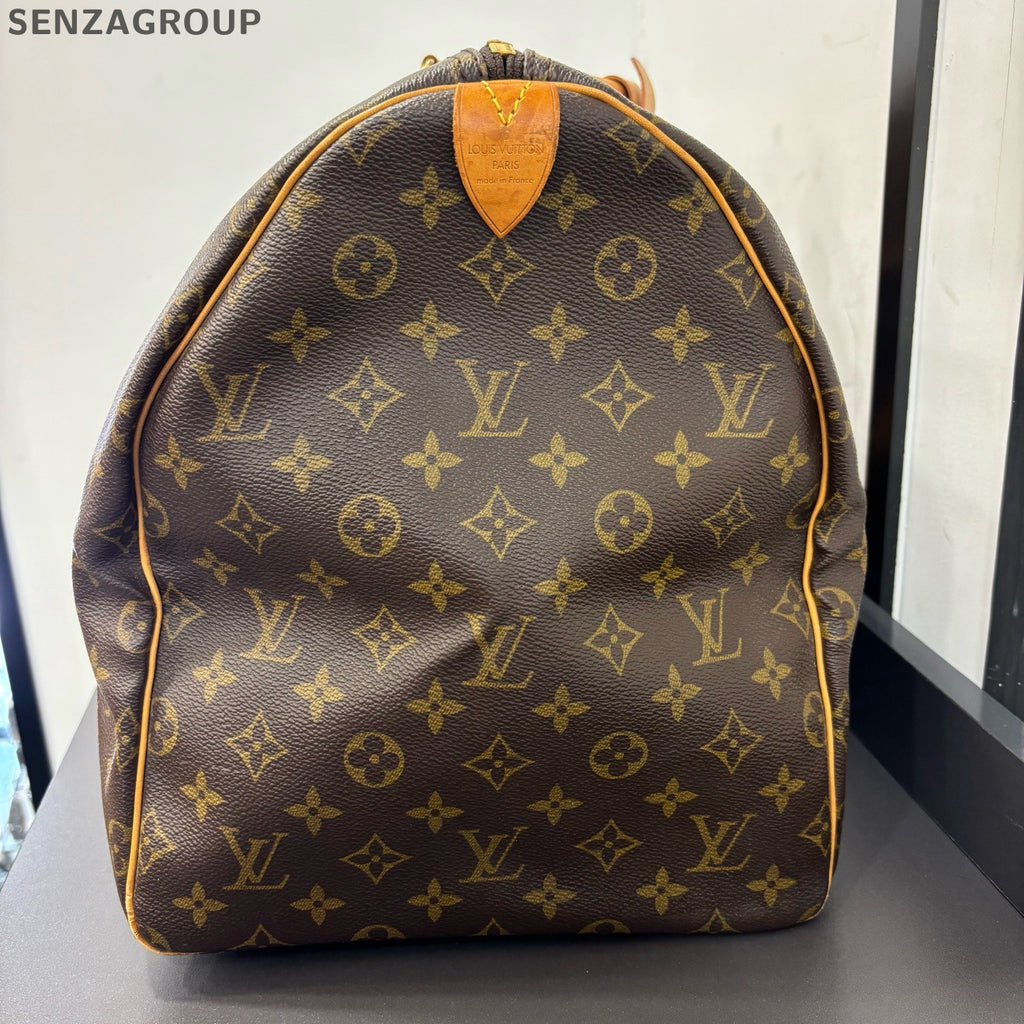 Louis Vuitton Monogram Keepall 55 Travel Bag Brown Classic Unisex