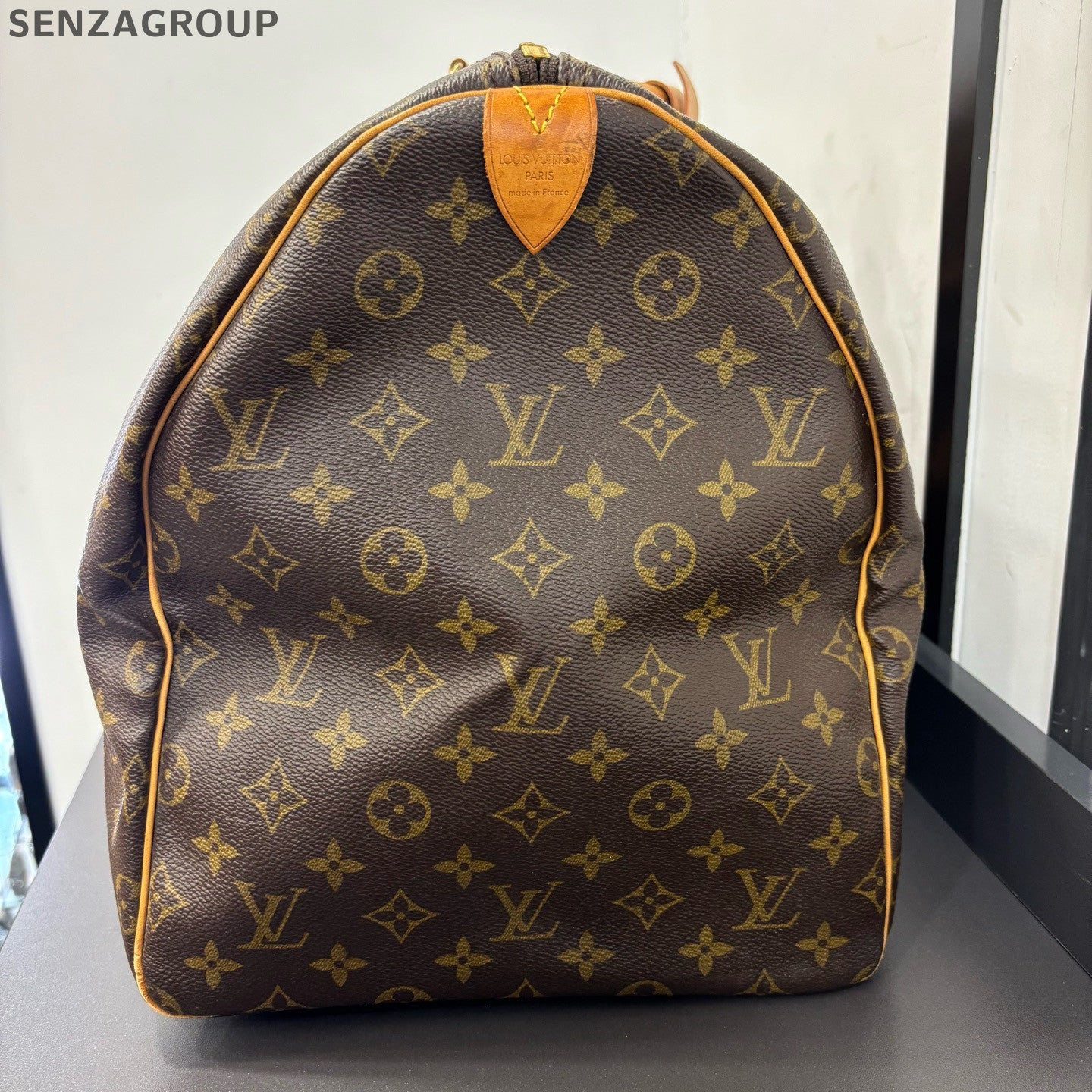 Louis Vuitton Monogram Keepall 55 Travel Bag Brown Classic Unisex