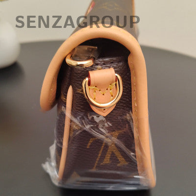 Louis Vuitton Monogram Nano Speedy Shoulder Crossbody Bag Brown Gold