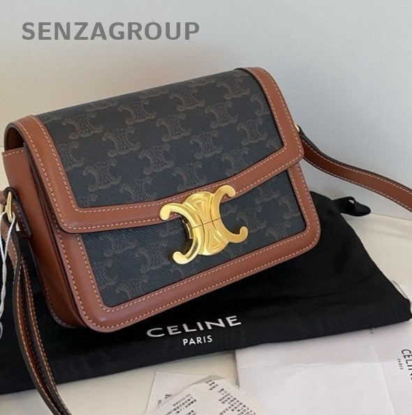 Celine Triomphe Teen PM Monogram Shoulder bag Crossbody Women Classic
