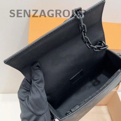 Louis Vuitton Steamer Monogram Black Messenger Crossbody Bag Unisex