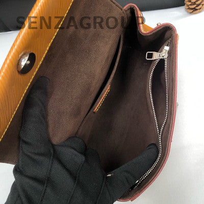 Louis Vuitton Cluny BB Handbag Crossbody Orange Leather Women's Classic