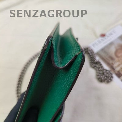 Gucci Green Silver Snake Head Shoulder Crossbody Bag Women Classic