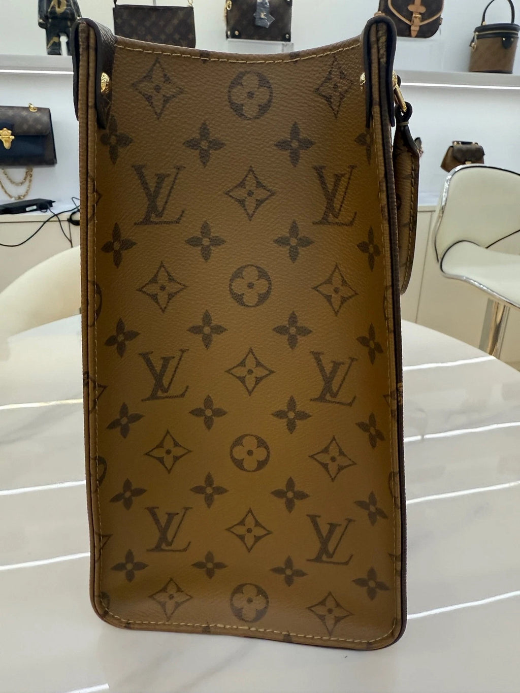 Louis Vuitton OnTheGo Canvas Tote Bag Excellent